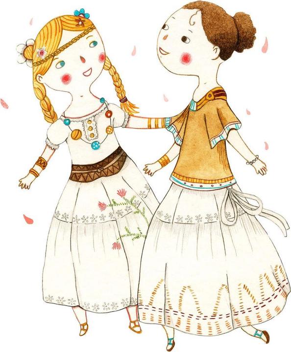Image du produit Trenddeko Fille hippie (80 x 97 cm)