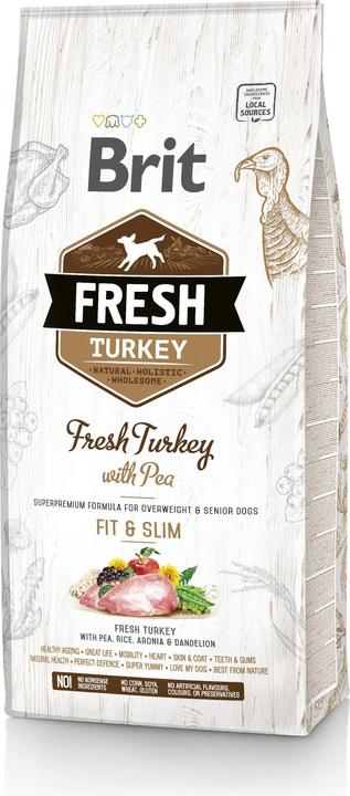 Image du produit Brit Fresh Dog with turkey and peas Light Fit & Slim 12kg (Adulte, 1 pcs, 12000 g)