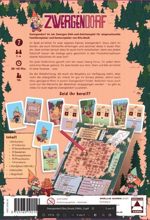 Actual product image Skellig Games Kennerspiel Dwarf Village (German)