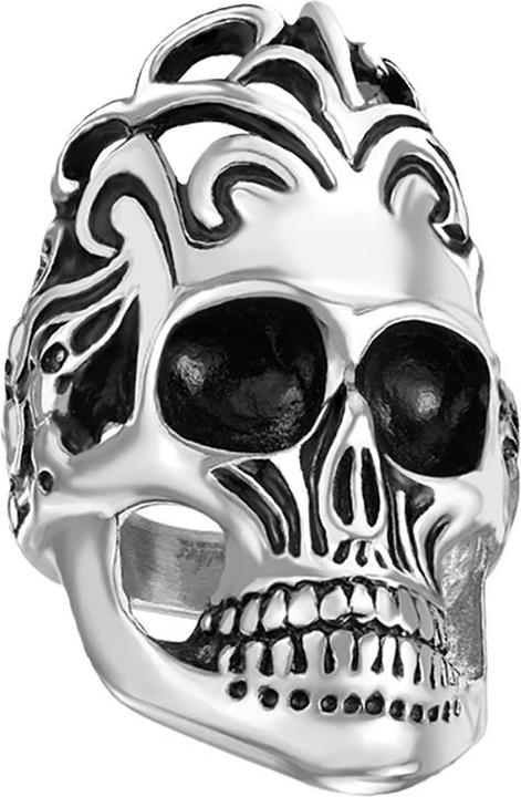 Immagine prodotto Star Piercing Anello teschio d'argento con capelli a fiore (Acciaio chirurgico 316L, senza ottone)