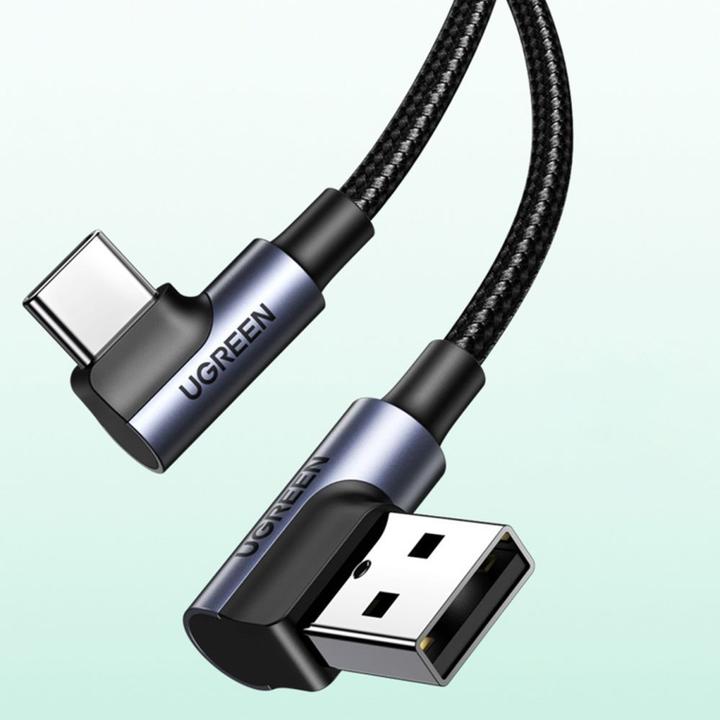 Produktbild Ugreen USB-C to USB-A 2.0 Angled Cable US176, 3A, 3m (Black) (3 m, USB 2.0)