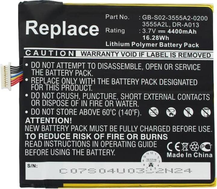 Actual product image Amazon Kindle Fire Battery, Battery D01400, DR-A013, QP01