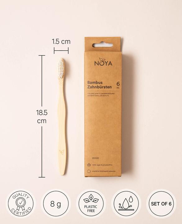 Produktbild Noya Bambus Zahnbürsten 6er-Set (6 x)
