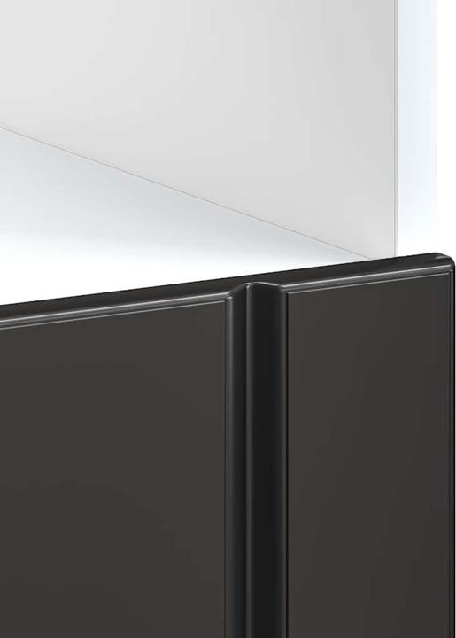 Produktbild VidaXL Herdumbauschrank Lucca Schwarz Holzwerkstoff Backofenschrank (60 x 46 x 81.5 cm)