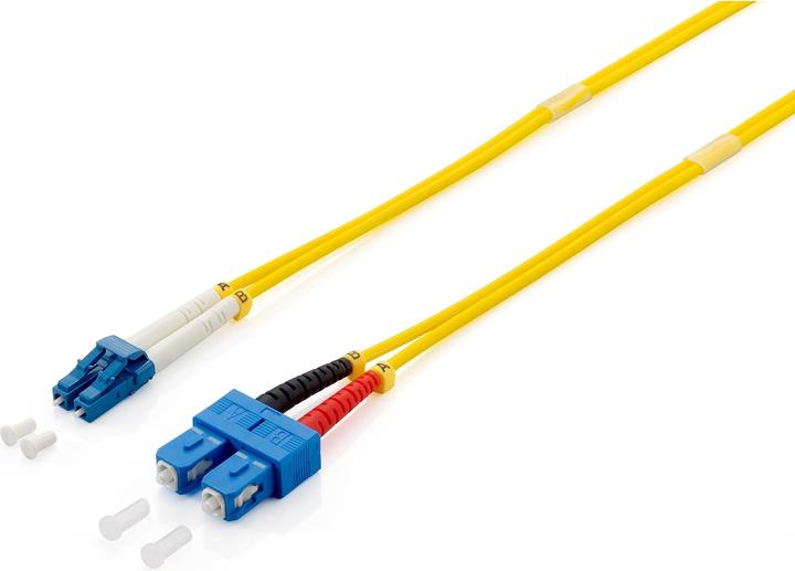 Actual product image equip Fiber optic patch cable LC->SC singlemode duplex OS2 ge (CAT8.1, 2 m)