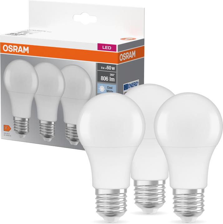 Immagine prodotto Osram Base Led Classic A (E27, 8.50 W, 806 lm, 3 x, F)