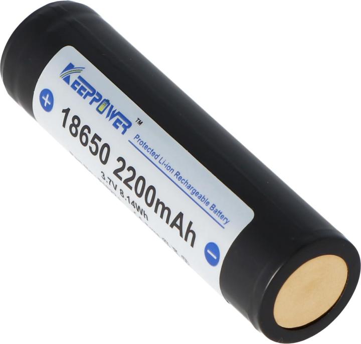 Actual product image Keeppower Akku 18650 geschützt (1 pcs., 18650, 2200 mAh)