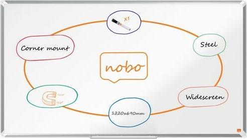 Actual product image Nobo Whiteboard Widescreen Premium Plus Steel Nano Clean (122 x 69 cm)
