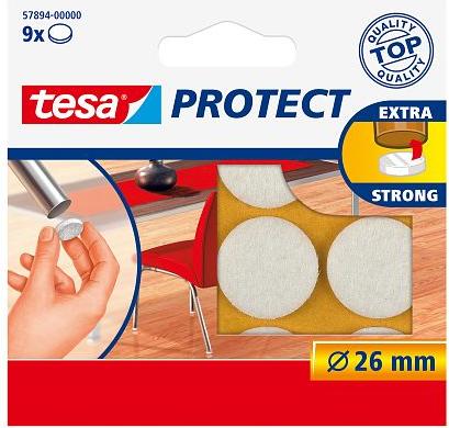 Produktbild tesa PROTECT Filzgleiter rund (Filzgleiter, 9 Stück)