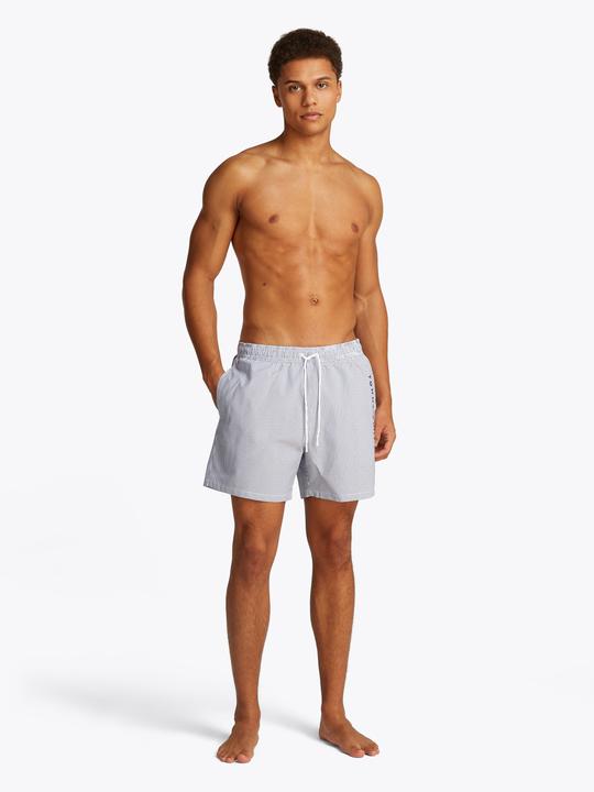Produktbild Tommy Hilfiger Medium lange Heren Zwembroek met Streep - White - Maat XL (XL)