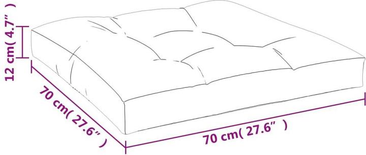 Immagine prodotto VidaXL Cuscino per pallet Divano per pallet Cuscino per pallet Cuscino per seduta 2 pezzi in tessuto crema (70 x 70 x 12 cm)