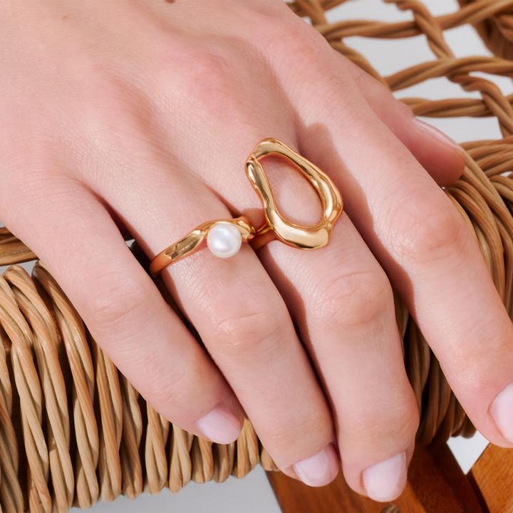 Produktbild Thomas Sabo Ring Natural Beauty vergoldet (54, 925 Silber)