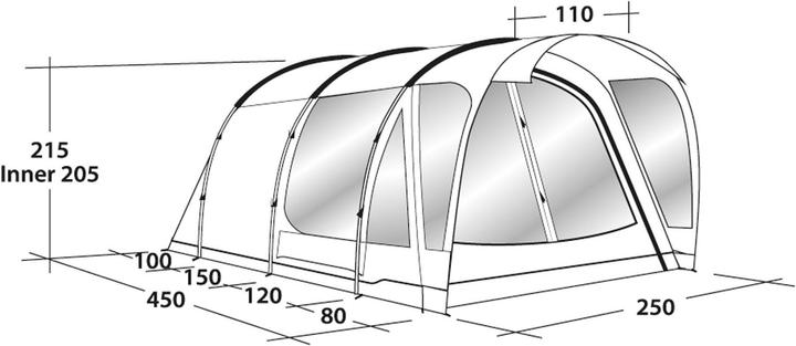 Actual product image Outwell Birdland 3P Tent (Dome tent, 17.50 kg, 3 persons)
