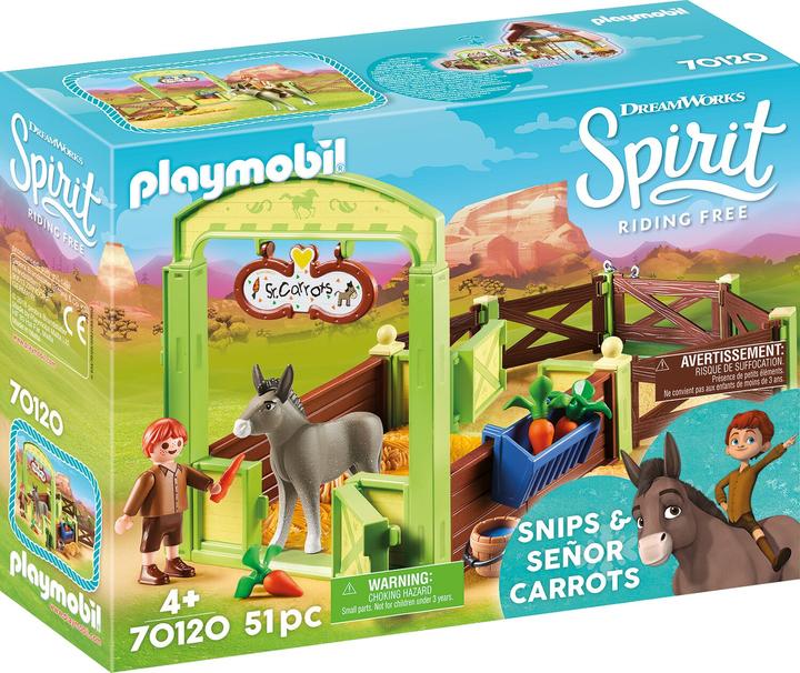 Playmobil Pferdebox Snips Herr Karotte (70120, Playmobil Spirit)
