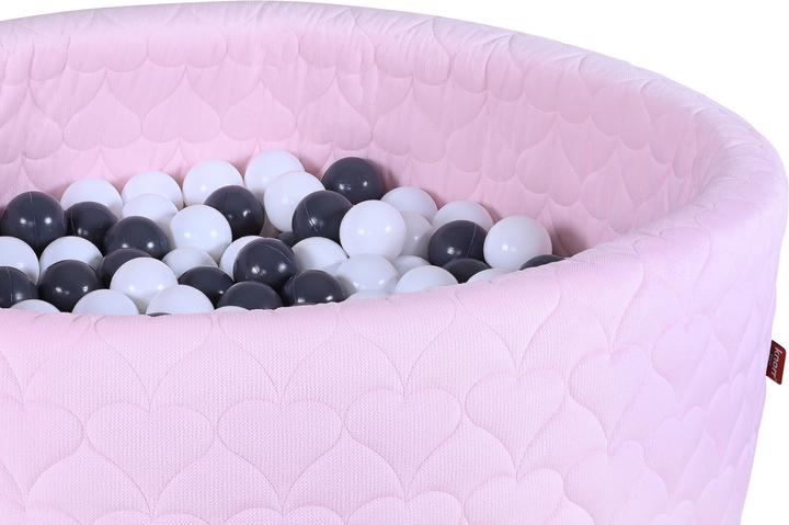 Actual product image Knorrtoys Ball pool soft - "Cosy heart rose" - 300 balls grey/cream