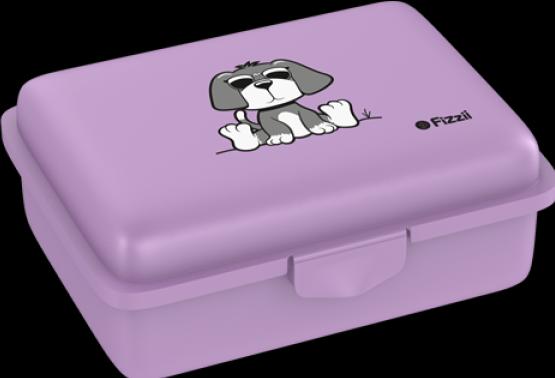 Fizzii Hund, Snackbox Flieder mit Trennfach