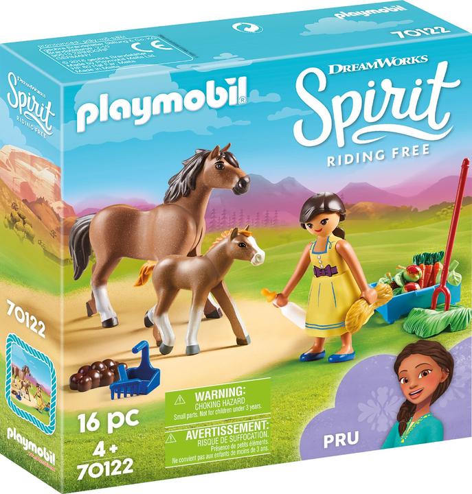 Playmobil Spirit Pru with horse and foal (70122, Playmobil Spirit)