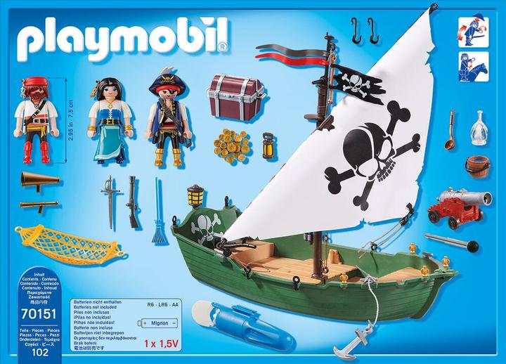Actual product image Playmobil Pirate ship (70151, Playmobil Pirates)