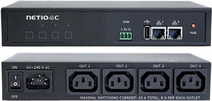 Produktbild Netio 4C, IP/LAN-Steckdosenleiste (4 x, IEC 320, 1.80 m)