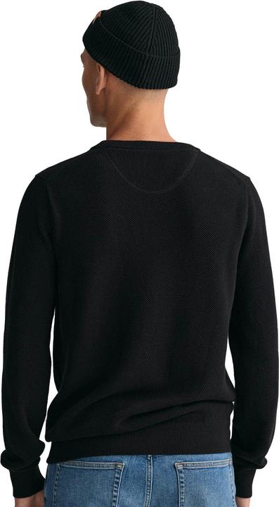 Immagine prodotto GANT Cotton Pique Pullover Crew Neck Black (S, L, 3XL)