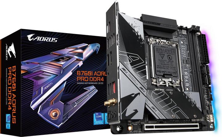 Immagine prodotto Gigabyte MB GBT Intel 1700 B760I AORUS PRO DDR4 (LGA 1700, Intel B760 Express, Mini-ITX)