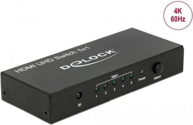 Immagine prodotto Delock Interruttore HDMI a 5 porte, amplificato attivamente