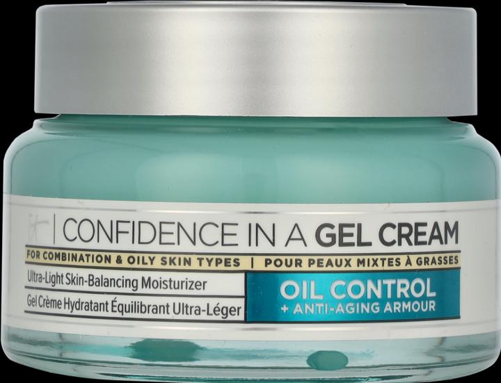 Actual product image It Cosmetics Confidence in a Gel Cream Oil Control Hydrating Oil-Free Face Moisturizer with Niacinam (60 ml, Face gel)