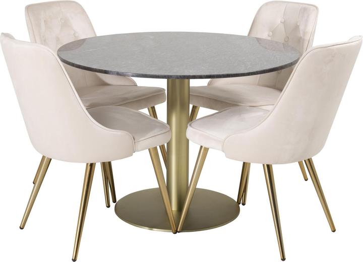 Ebuy24 Essgruppe Estelle 17 (5-teilig) (106 x 106 x 75 cm)