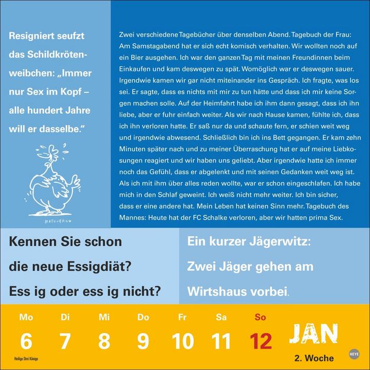 Produktbild Witze fürs Klo Kalender 2025 (Harter Einband, Deutsch)