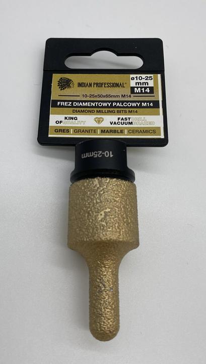 Actual product image Indian Professional FREZ DIAMENTOWY PALCOWY M14 10-25mm /