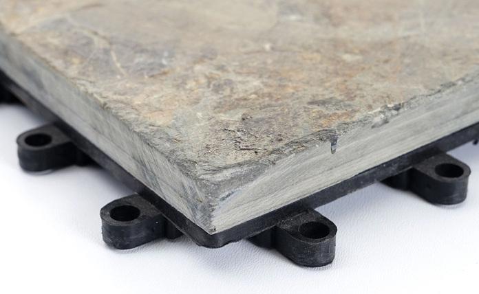 Produktbild Swisshandel24 Steinfliese, Bodenfliese Steckfliese Balkon/Terrasse Naturstein, 11x je 30x30cm = 1m² Granit bunt (11 x, 30 x 30 cm)
