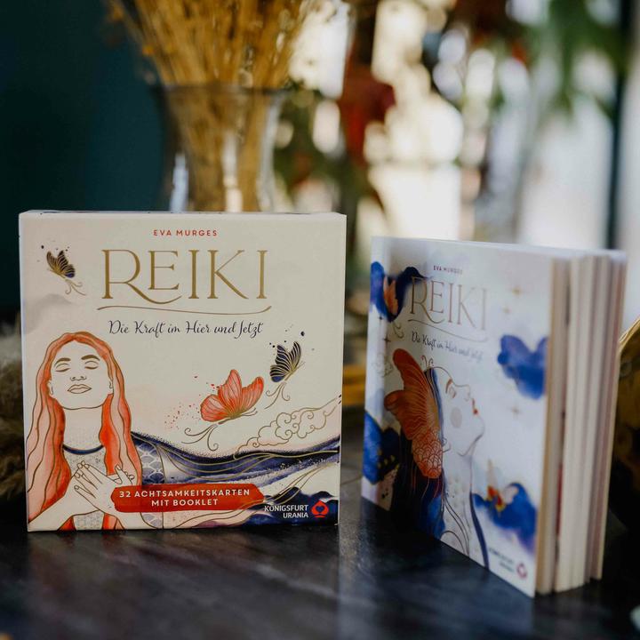 Immagine prodotto Reiki – Die Kraft im Hier und Jetzt: 32 Achtsamkeitskarten mit Goldfolie und Goldschnitt (Tedesco, Eva Murges, 2024)