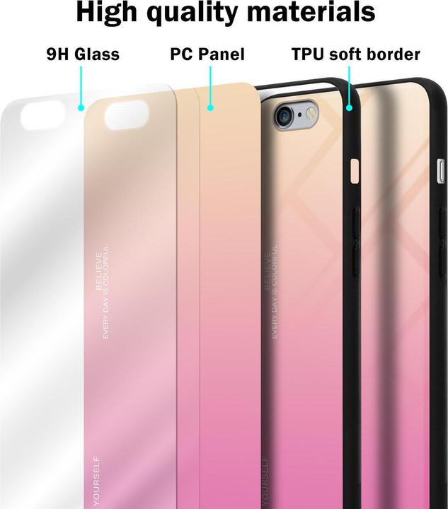 Productafbeelding Cadorabo TPU 2 kleuren glasdekking (Apple iPhone 6 Plus)