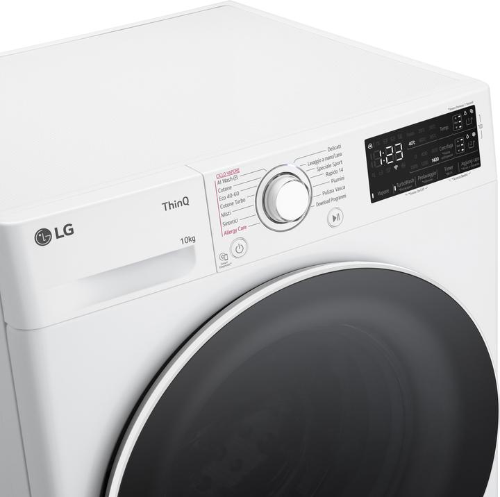 Produktbild LG F4R3710NSWW Waschmaschine 10 kg AI DD, Klasse A-10%, 1400 U/min, automatische Dosierung, Wi-Fi (10 kg, Links)