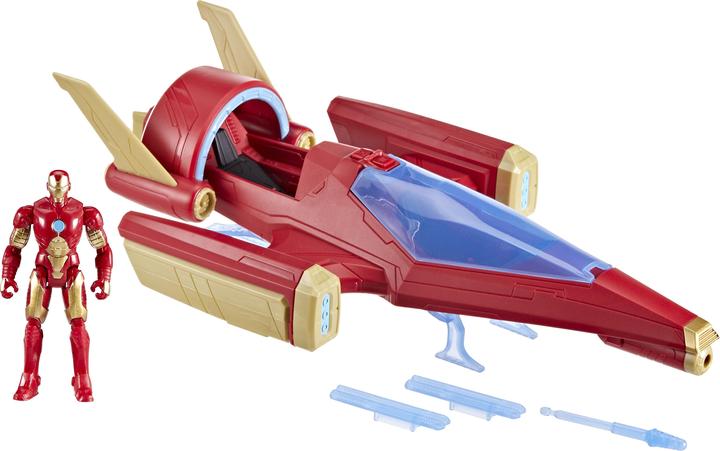 Actual product image Hasbro Marvel Avengers Epic Hero Series Iron Man Repulsor Blast Battle Jet, 4-Inch (10 cm) Vehicle & Action