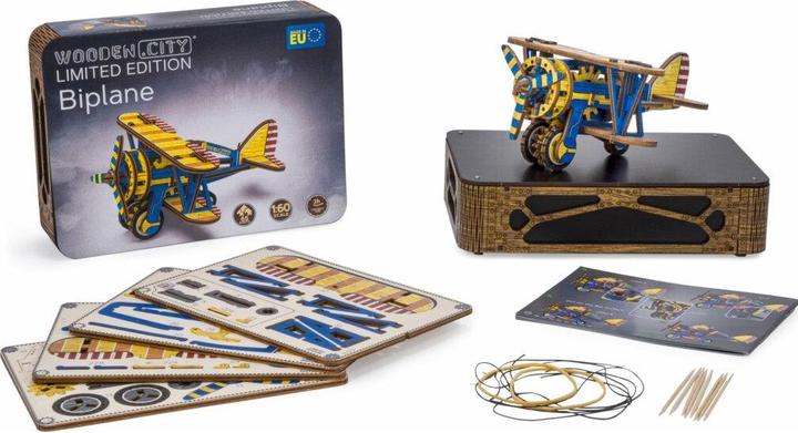 Actual product image WoodenCity WOODEN CITY 3D Puzzle Biplane Limited Edition 65 pieces (65 pieces)