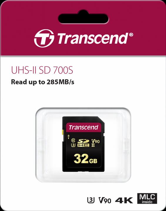 Immagine prodotto Transcend SDHC 700S 32GB Classe 10 UHS-II U3 V90 (32 GB, SDHC, U3, UHS-II)