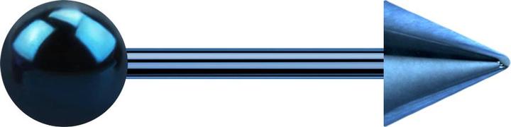 Image du produit Star Piercing Micro Barbell bleu foncé avec boule et cône (sans laiton, Titane G23)