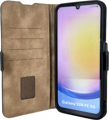 Produktbild Mike Galeli Book-Cover Echtleder Fabio black (Samsung Galaxy S24 FE)