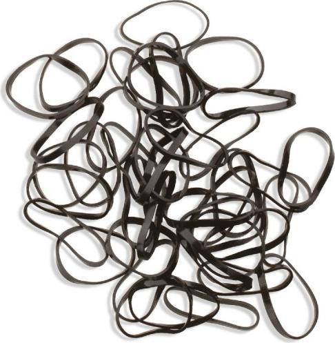 XanitaliaPro Schwarzes Gummi Haarband, Klein