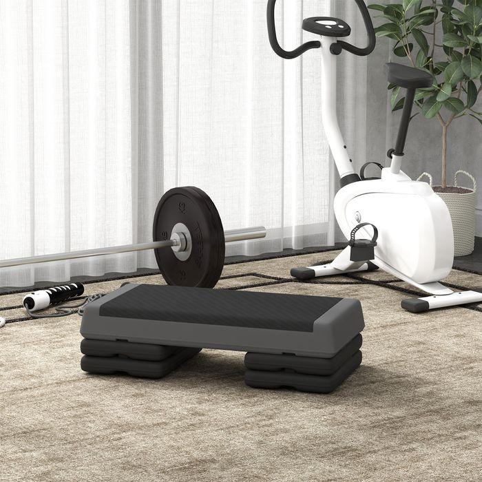 Image du produit Swisshandel24 Fitness-Stepper, 10,5/15,5/20,5cm Höhenverstellbare Steppbrett für Zuhause, Grau