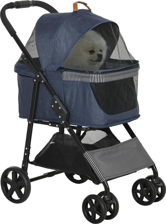 Produktbild PawHut Hunde-Buggy für kleine Hunde (Hund, Faltbar, Reflektoren)