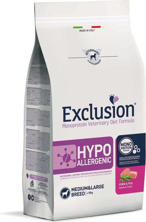 Immagine prodotto Exclusion Maiale ipoallergenico e pisello di razza media/grande (Adulto, 1 pz., 12000 g)