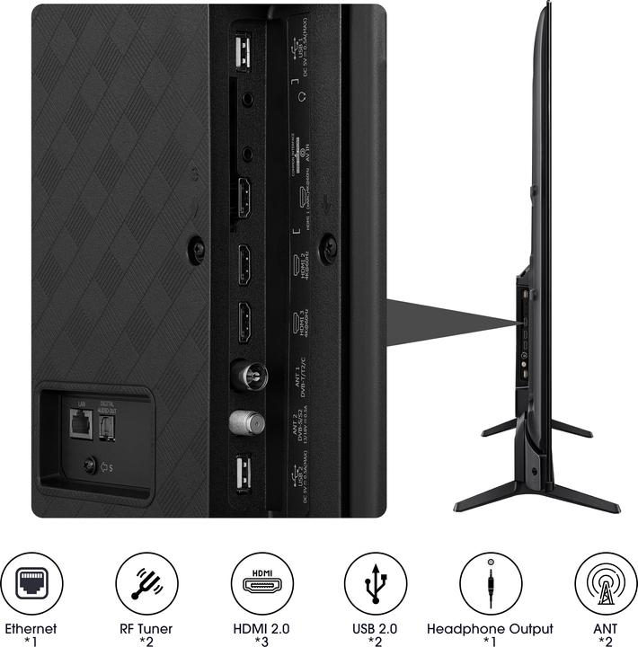 Image du produit Hisense TV 55A6K (55", LED, 4K, 2023)