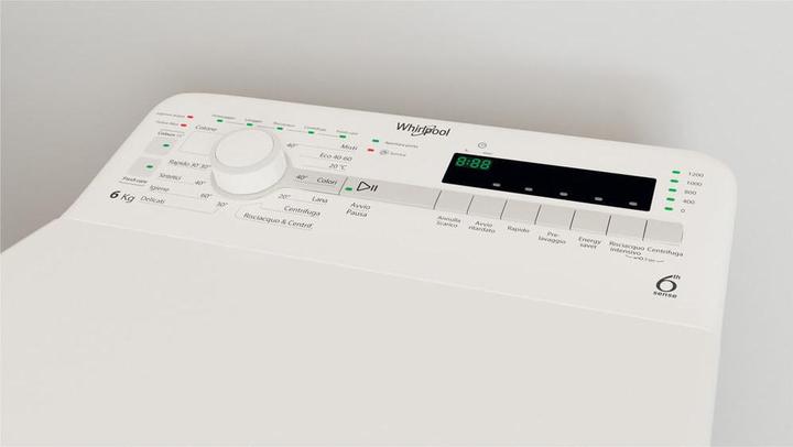Produktbild Whirlpool TDLR 6240S DE Toplader-Waschmaschine 6 kg 1200 U/min C Weiss (6 kg, Unten, EU-Stecker)
