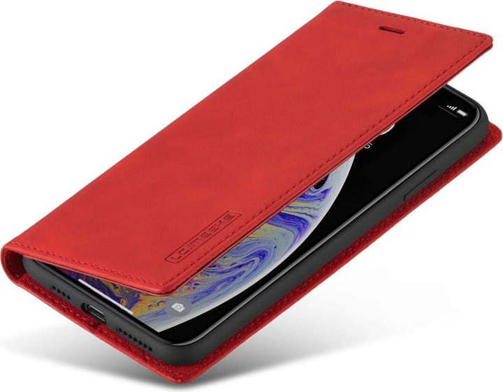 Produktbild Cover-Discount iPhone Xs / X - Stand Flip Case Hülle rot (Apple iPhone XS)