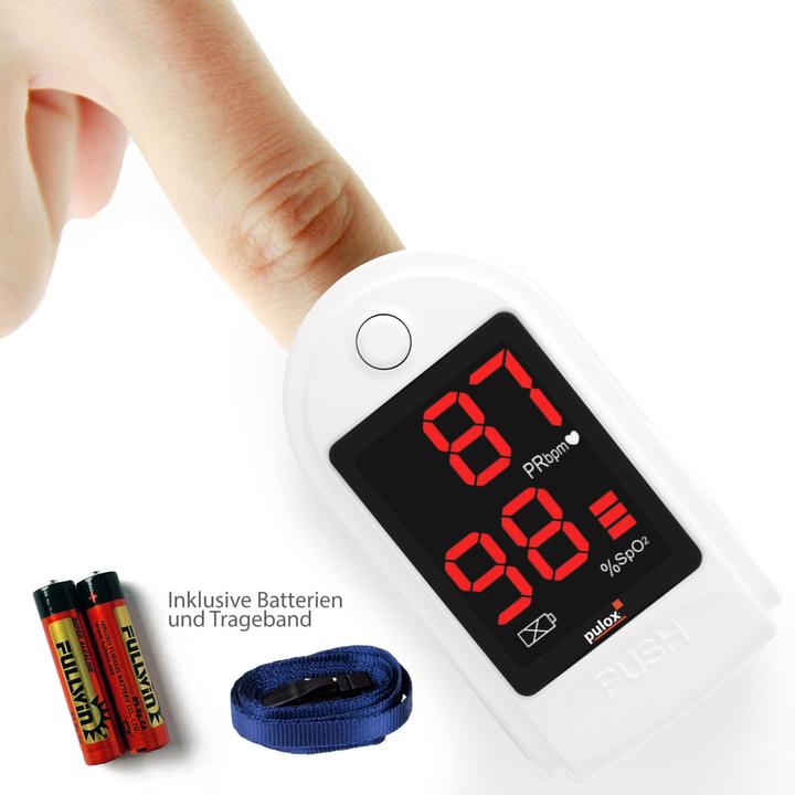 Actual product image Pulox Pulse oximeter PO-100 white