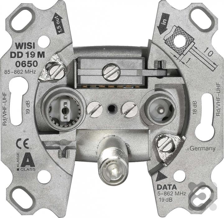 Immagine prodotto WISI Presa d'antenna DD 19M 0650 Presa multimediale 19dB (19 dB, Presa d'antenna)