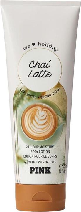 Actual product image Victoria's Secret Pink Chai Latte 24 Hr Moisture Body Lotion 8 Oz (Body lotion, 800 ml)