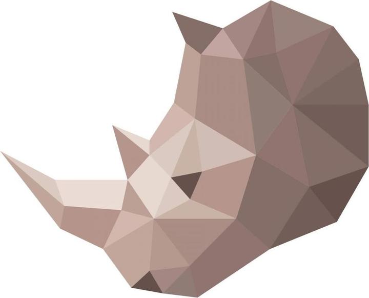 Image du produit Trenddeko Polygone - Tête de rhinocéros (37 x 30 cm)